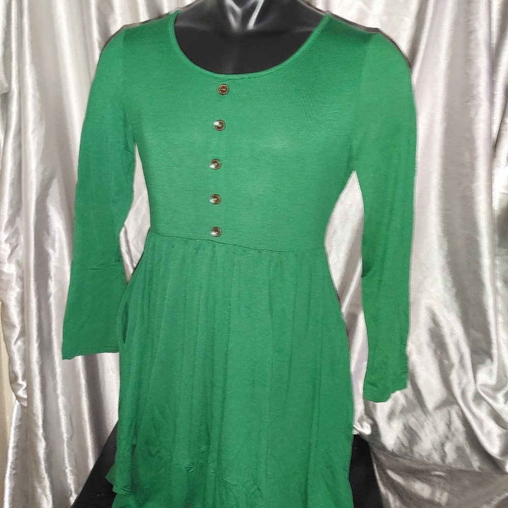 Arolina Army green Dress. Long Sleeve Size M Brand new with tags